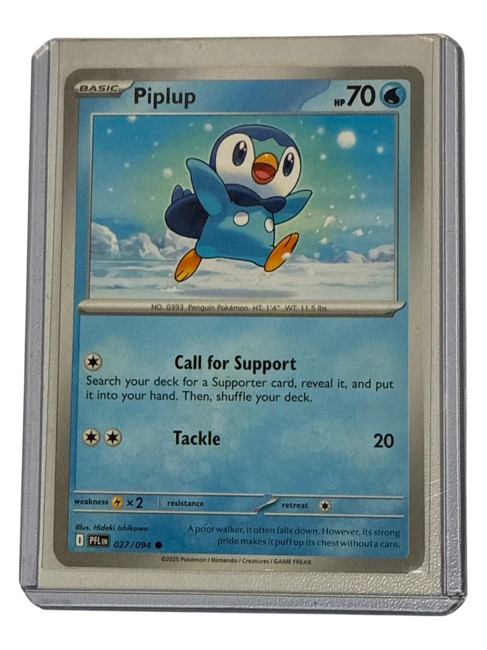 Pokemon Trading Cards (5): Piplup Delibird Darkrai Crawdaunt & Sandile